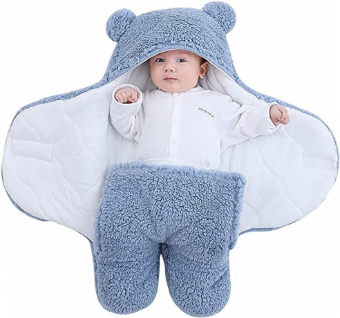 turmin-baby-hooded-swaddle-infant-wrap-blanket-bag-newborn-receiving-blanket-unisex-boys-girls-fleece-sleeping-bag-big-0