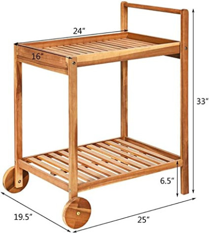 louyk-2-tier-rolling-kitchen-trolley-cart-dining-serving-cart-outdoor-wwheels-with-solid-wood-countertop-and-spice-rack-color-brown-size-1pcs-big-0