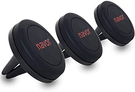 navor-universal-air-vent-magnetic-car-mount-holder-for-cell-phones-and-mini-tablets-with-fast-swift-snap-technology-black-3-pack-big-0