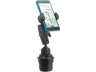 ARKON Car Cup Holder Phone and Midsize Tablet Mount for iPhone Xs XR 8 7 Plus Galaxy Tab Retail Black (XLRM023)