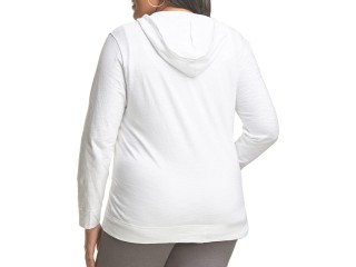 Just My Size Women's Sweatshirt, Plus Size Slub Jersey Full-Zip Hoodie, Women's T-Shirt Hoodie, JMS Zip-up for Women