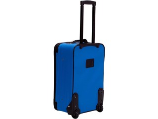 Rockland Fashion Softside Upright Luggage Set,Expandable, Blue, 2-Piece (14/19)