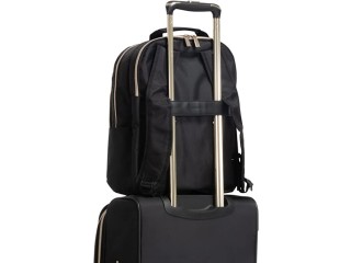 Kenneth Cole Reaction Women's Chelsea 15" Laptop Bag Computer Bookbag for Work, School, College, Nurse, Travel Daypack Purse Backpack, Black