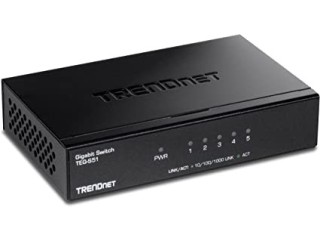 TRENDnet 5-Port Gigabit Desktop Switch, TEG-S51, 5 x Gigabit RJ-45 Ports, 10Gbps Switching Capacity,