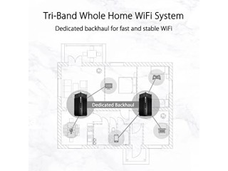 ASUS ZenWiFi Pro AX11000 Tri-Band WiFi 6 Mesh System (XT12 ) - Whole Home Coverage up to 6000 Sq.Ft & 6+ Rooms,