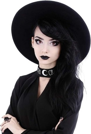 restyle-clothing-gothic-nugoth-witchy-stiff-womens-fashion-accessory-black-wool-wide-brim-goth-witch-hat-big-0