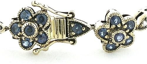 9ct-yellow-gold-blue-sapphire-pearl-ladies-daisy-bracelet-big-1