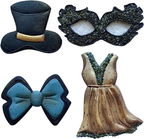 liliao-cocktail-party-cookie-cutter-set-4-piece-party-mask-wedding-dress-mens-top-hat-and-bow-tie-biscuit-cutters-stainless-steel-big-0