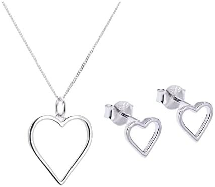 jewellerybox-sterling-silver-open-heart-stud-earrings-necklace-set-14-28-inches-big-0