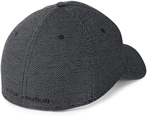 under-armour-heathered-blitzing-30-mens-stretch-fit-baseball-cap-hat-black-big-1