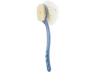 Loofah Sponge Body Brushing with Long Plastic Handle Back Brush Shower,Blue