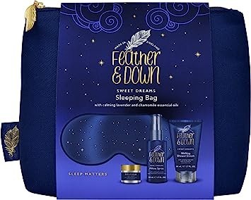 feather-down-sleeping-bag-gift-set-luxury-eye-mask-sleep-balm-pillow-spray-and-shower-cream-big-2