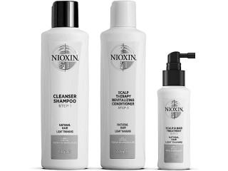 Nioxin 3-Part System | System 1 | Natural Hair with Light Thinning Hair Treatment