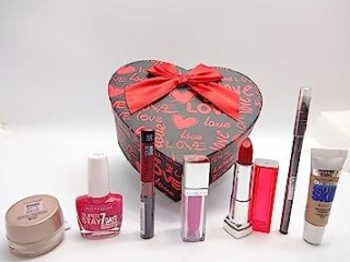 Maybelline Make Up Beauty Bundle Gift Box Hamper, Love Gift Set For Her
