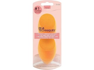 Real Techniques Miracle Complexion Makeup Sponge for full cover foundation, Pack of two (Packaging May Vary)