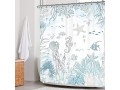 newsely-nautical-coastal-shower-curtain-60wx72h-inch-coral-seashell-beach-ocean-starfish-undersea-shower-small-0