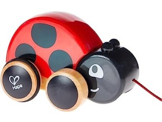 Hape E0362 Ladybug Pull Along Wooden Toy