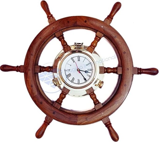 nagina-international-nautical-porthole-clock-ship-wheel-maritime-antique-wall-decor-60-inches-big-0
