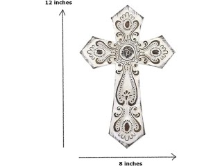 Comfy Hour 12" Polyresin Wall Cross Antique Style Classic Totem Wall Decoration for Christmas