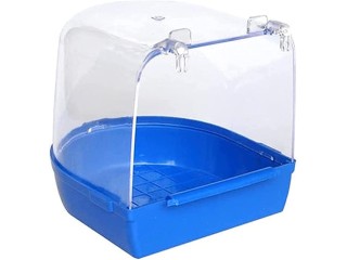 1 pc Bird Bath tub Shower Box Bowl with Hook cage Accessories for Small Birds