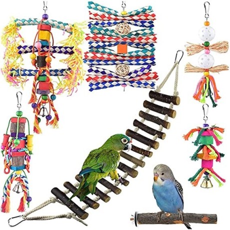 slatiom-7pcsset-pet-parrot-hanging-toy-chewing-bite-toy-parrot-ladder-swing-bird-parakeet-stand-training-toys-accessories-pet-supplies-big-2