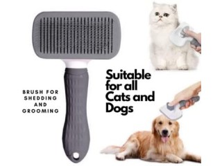 Dog brush Cat brush, Pet grooming comb with One-Touch Self Cleaning Button