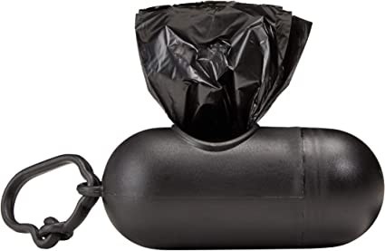 amazon-basics-dog-poop-bags-with-dispenser-and-leash-clip-unscented-300-pack-33-x-23cm-black-big-0