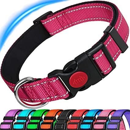 ateteo-dog-collar-reflective-adjustable-basic-dog-collar-with-soft-neoprene-paddingsmall-medium-large-dogshot-pinkhot-pink-big-3