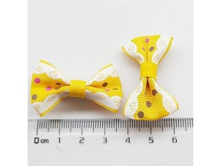 Chenkou Craft 50pcs/25pairs New Dog Hair Bows With Rubber Band Bow Pet Grooming Products Mix Colors Varies Patterns Pet Hair Bows Dog Accessories