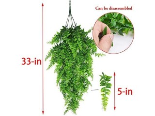 PINVNBY Reptile Plants Hanging Fake Vines Boston Climbing Terrarium Plant with Suction Cup