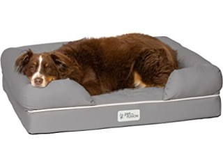 PetFusion Memory Foam Dog Bed Comfortable Soft Bed for Large Dogs Original Orthopaedic Dog Bed - Grey - Large