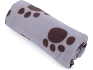 Petface Soft Fleece Comforter Paw Prints Blanket for Dog, 100 x 70 cm