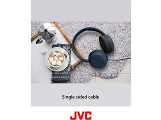 JVC HA-S31M Wired Over-Ear Headband Headphones with Microphone & Remote - Slate Blue