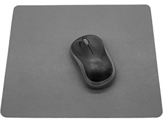TRIXES Dark Grey Leather Mouse Mat Pad Desk Accessories Perfect for Office