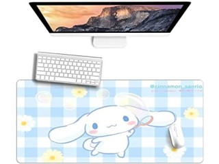 Cinnamoroll Gaming Mouse Pad with Stitched Edge Non-Slip Rubber Base Mousepad Desk