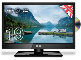 Cello 12 Volt 19" inch ZRTMF0291 Traveller LED Digital TV Built-in DVD Freeview HD and 12 volt Adaptor