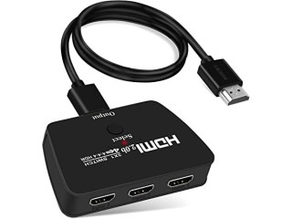 4K@60HZ HDMI Switch, HDMI Switch 3 in 1 out with 1.2M HDMI Cable
