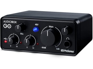PreSonus AudioBox GO | USB-C Audio Interface for music production with Studio One DAW Recording Software