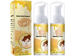 LUBOOT Honey Foam Facial Cleanser, Honey Mousse Foam Foaming Honey Facial Wash Gel