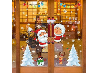 Christmas Refrigerator Door Handle Covers Set, Santa Decor Appliance Handle Covers