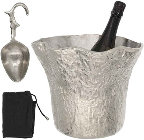 norvidii-large-silver-ice-bucket-champagne-chiller-cooler-with-scoop-for-cocktail-parties-drink-home-decor-vase-table-centerpiece-artisan-handmade-big-0