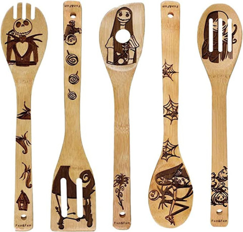 unique-pattern-burned-wooden-spoons-nightmare-kitchen-slotted-spoon-house-warming-presents-bamboo-utensil-set-big-3