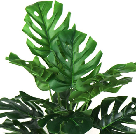 bird-fiy-artificial-plants-29-tall-fake-turtle-tree-leaves-with-stems-faux-palm-leaf-imitation-frond-leaf-tropical-big-3