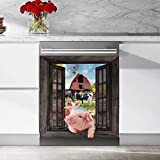 gadgetstalk-dishwasher-magnet-cover-23wx26h-farm-pigs-pumpkin-farmhouse-kitchen-big-4