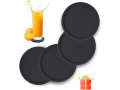 silicone-drink-coasters-set-of-4-non-slip-cup-coasters-heat-resistant-cup-mate-soft-coaster-for-tabletope-protection-furniture-from-damage-black-small-3