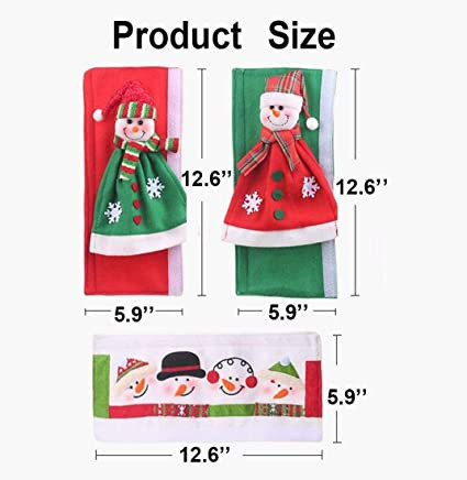 daylipillow-3-piece-set-christmas-snowman-refrigerator-appliance-handle-covers-big-0