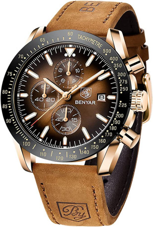 benyar-mens-watches-quartz-movement-chronograph-leather-strap-fashion-business-sport-design-30m-waterproof-scratch-big-0