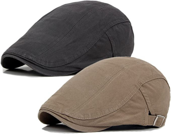 qossi-2-pack-newsboy-hats-for-men-flat-cap-cotton-adjustable-breathable-irish-cabbie-ivy-driving-hunting-hat-big-1