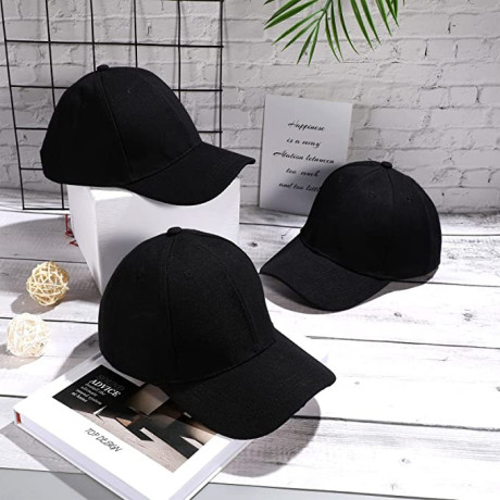 coume-36-pieces-black-baseball-cap-bulk-adjustable-denim-plain-dad-hats-unisex-low-profile-big-2