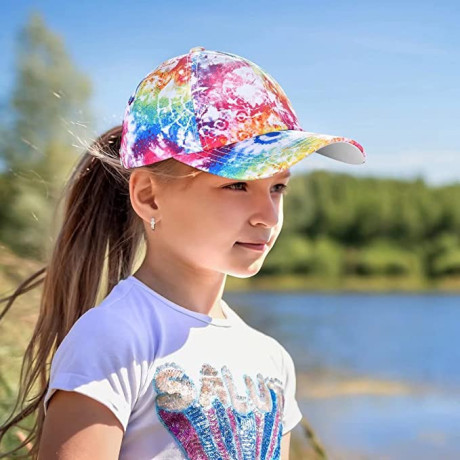 girls-baseball-cap-kids-sun-hat-trucker-hat-adjustable-baseball-hat-beach-hat-for-girls-accessories-big-0